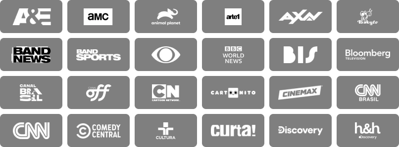 Canais disponíveis